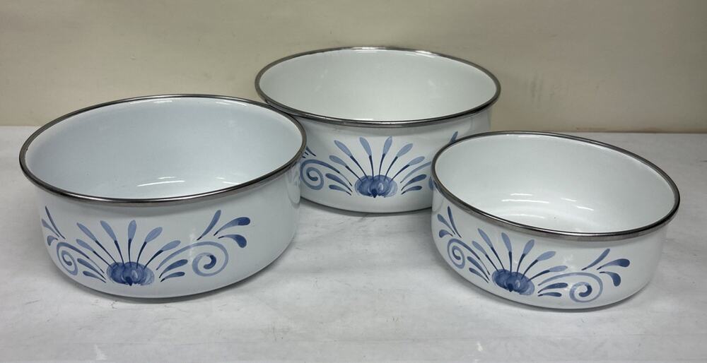 Vintage Lincoware Cornflower Nesting Mixing Bowls 3